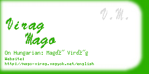 virag mago business card